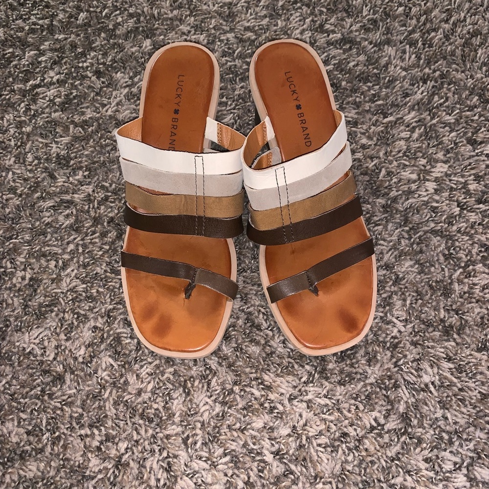 Lucky Brand Bazzra Sandal Heels Size 8.5 - Picture 3 of 7